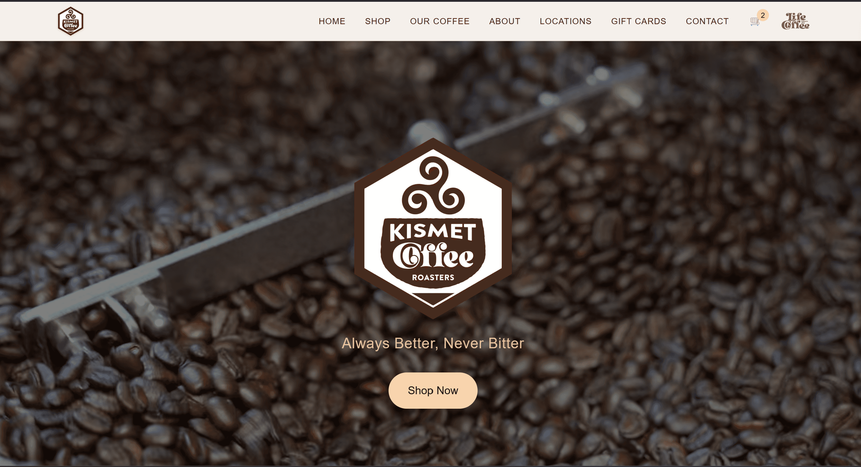 Kismet Coffee Roasters screenshot